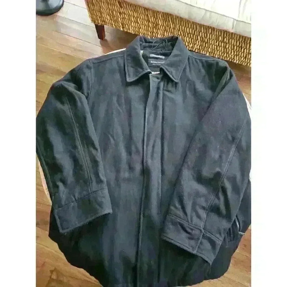 Schneiders Salzburg 'John' Nano Loden Wool Coat Size 44 Black Made In Austria - Picture 1 of 8